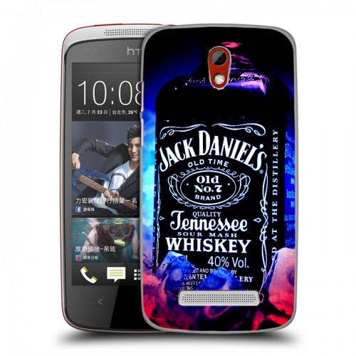 Дизайнерский пластиковый чехол для HTC Desire 500 Jack Daniels