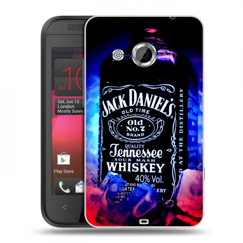 Дизайнерский пластиковый чехол для HTC Desire 200 Jack Daniels