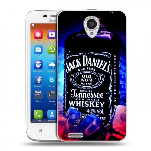 Дизайнерский пластиковый чехол для Lenovo S650 Ideaphone Jack Daniels