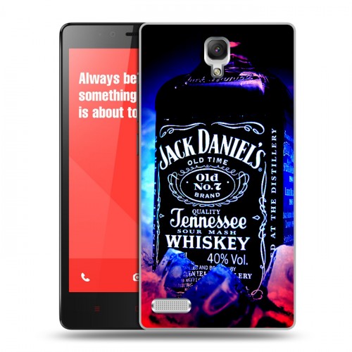 Дизайнерский силиконовый чехол для Xiaomi RedMi Note Jack Daniels