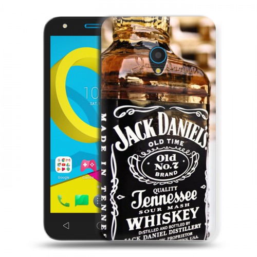 Дизайнерский пластиковый чехол для Alcatel U5 Jack Daniels