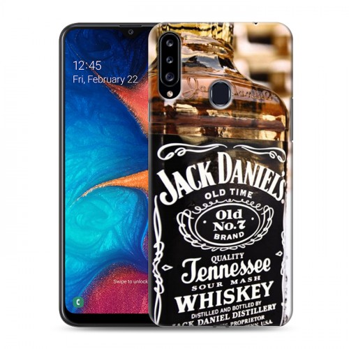 Дизайнерский пластиковый чехол для Samsung Galaxy A20s Jack Daniels