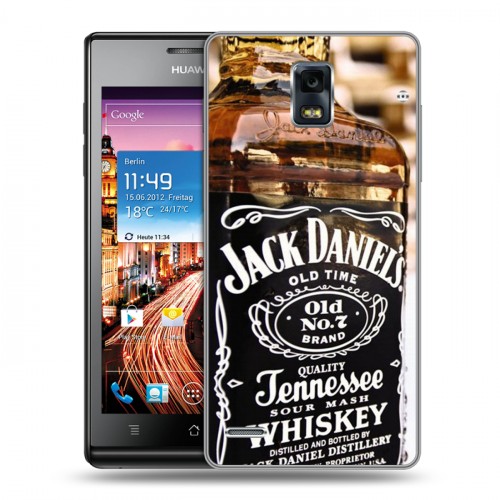 Дизайнерский пластиковый чехол для Huawei Ascend P1 Jack Daniels