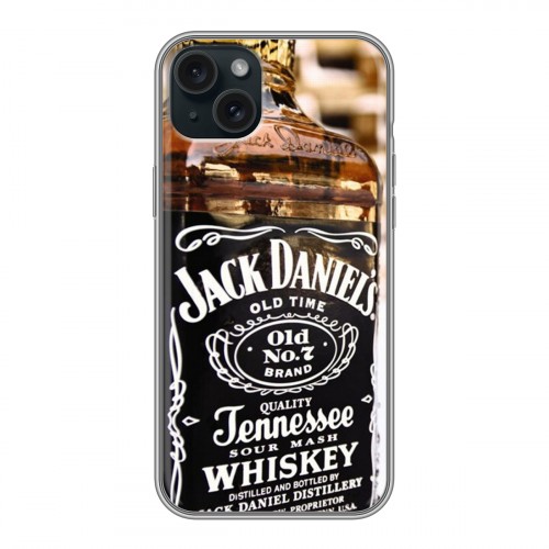 Дизайнерский силиконовый чехол для Iphone 15 Plus Jack Daniels