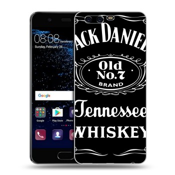 Дизайнерский силиконовый чехол для Huawei P10 Plus Jack Daniels (на заказ)