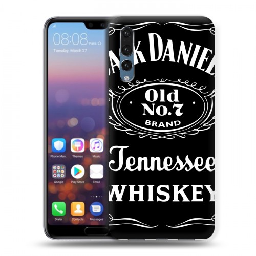 Дизайнерский силиконовый с усиленными углами чехол для Huawei P20 Pro Jack Daniels