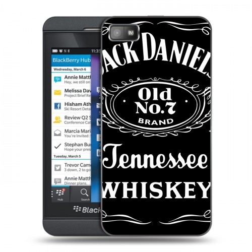 Дизайнерский пластиковый чехол для BlackBerry Z10 Jack Daniels