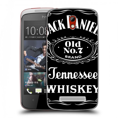 Дизайнерский пластиковый чехол для HTC Desire 500 Jack Daniels