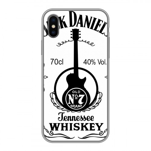 Дизайнерский силиконовый чехол для Iphone x10 Jack Daniels