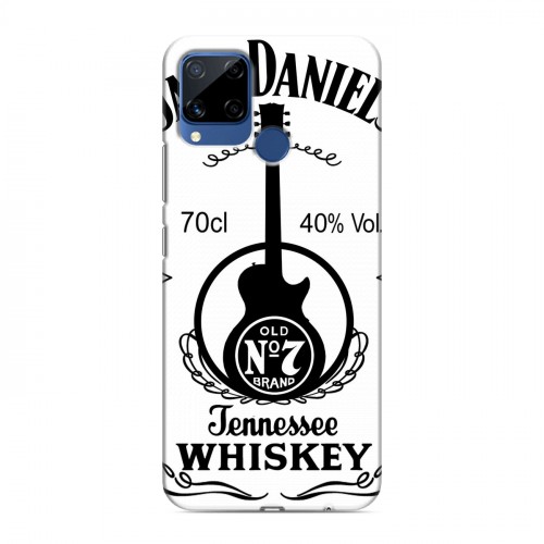 Дизайнерский силиконовый с усиленными углами чехол для Realme C15 Jack Daniels