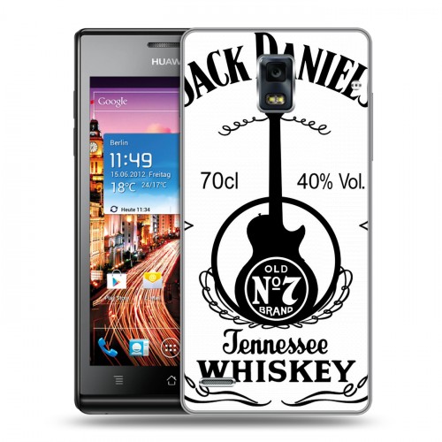 Дизайнерский пластиковый чехол для Huawei Ascend P1 Jack Daniels