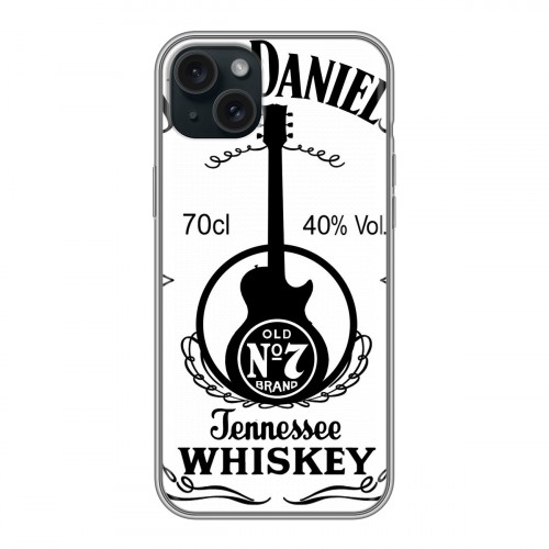 Дизайнерский силиконовый чехол для Iphone 15 Plus Jack Daniels