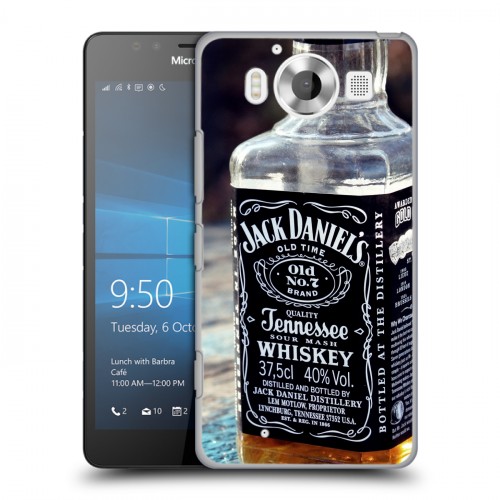 Дизайнерский пластиковый чехол для Microsoft Lumia 950 Jack Daniels