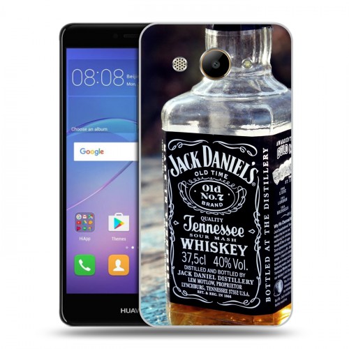 Дизайнерский пластиковый чехол для Huawei Y3 (2017) Jack Daniels