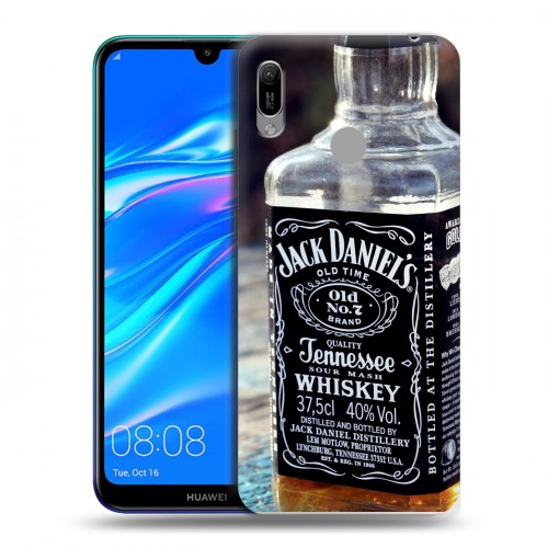 Дизайнерский пластиковый чехол для Huawei Y6 (2019) Jack Daniels