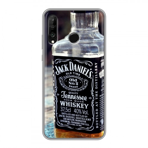 Дизайнерский силиконовый с усиленными углами чехол для Huawei P30 Lite Jack Daniels