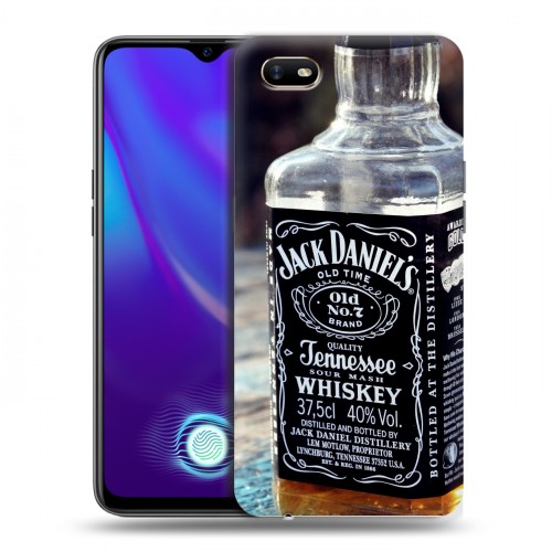 Дизайнерский силиконовый с усиленными углами чехол для OPPO A1k Jack Daniels