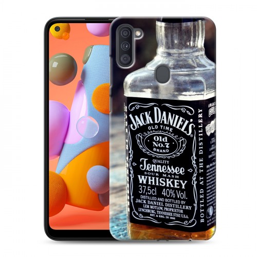 Дизайнерский силиконовый с усиленными углами чехол для Samsung Galaxy A11 Jack Daniels