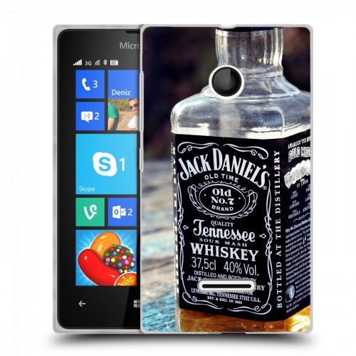 Дизайнерский пластиковый чехол для Microsoft Lumia 435 Jack Daniels