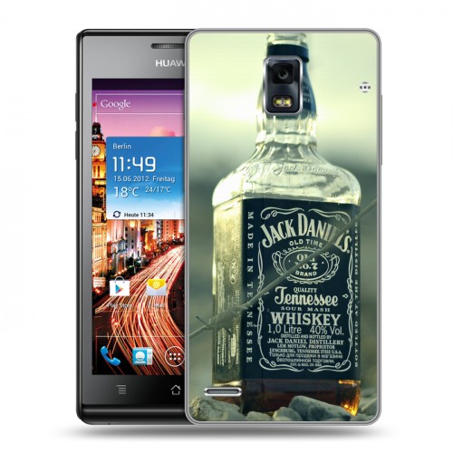 Дизайнерский пластиковый чехол для Huawei Ascend P1 Jack Daniels