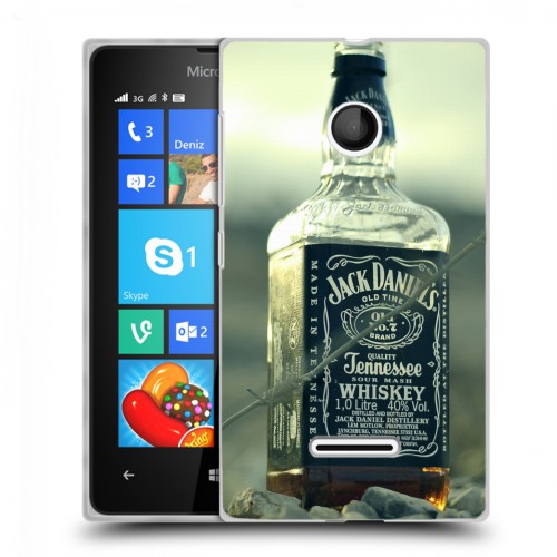 Дизайнерский пластиковый чехол для Microsoft Lumia 435 Jack Daniels