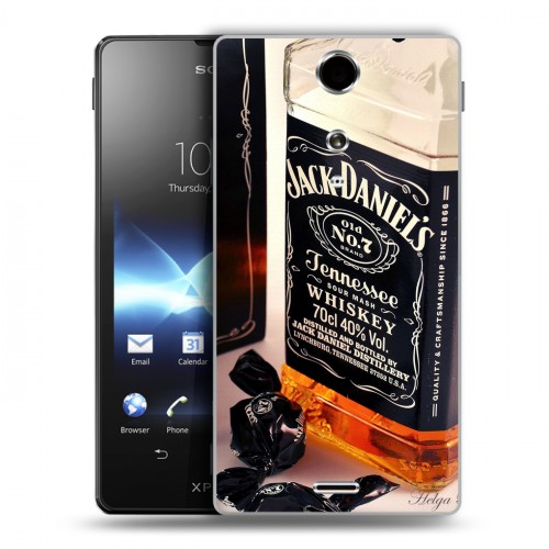 Дизайнерский пластиковый чехол для Sony Xperia TX Jack Daniels