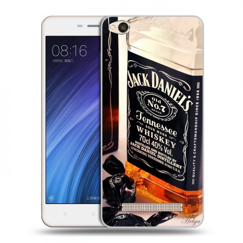 Дизайнерский силиконовый чехол для Xiaomi RedMi 4A Jack Daniels