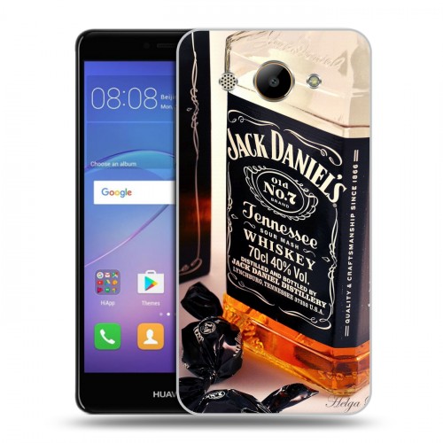 Дизайнерский пластиковый чехол для Huawei Y3 (2017) Jack Daniels