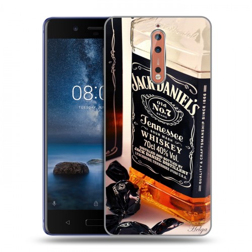 Дизайнерский пластиковый чехол для Nokia 8 Jack Daniels