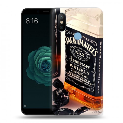 Дизайнерский силиконовый чехол для Xiaomi Mi A2 Jack Daniels