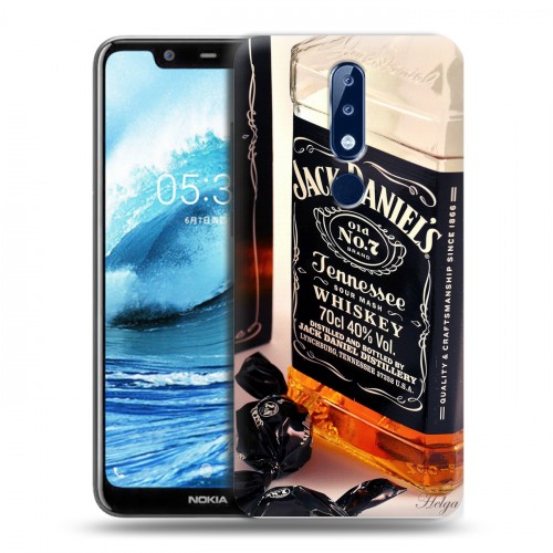 Дизайнерский силиконовый чехол для Nokia 5.1 Plus Jack Daniels