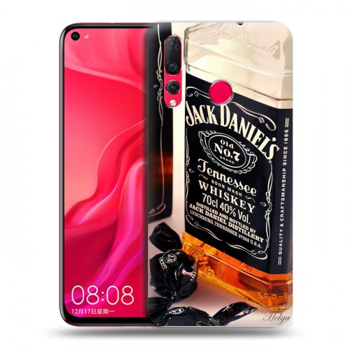 Дизайнерский пластиковый чехол для Huawei Nova 4 Jack Daniels