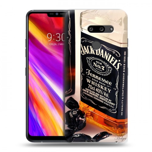 Дизайнерский пластиковый чехол для LG G8 ThinQ Jack Daniels