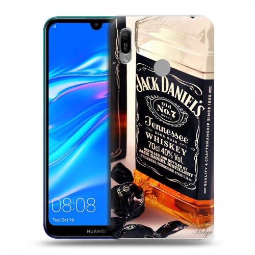 Дизайнерский пластиковый чехол для Huawei Y6 (2019) Jack Daniels