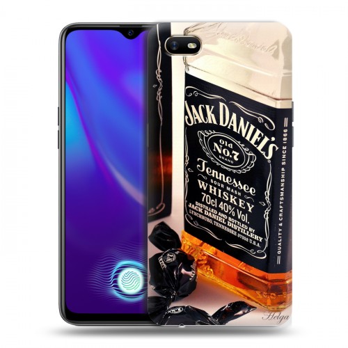 Дизайнерский силиконовый с усиленными углами чехол для OPPO A1k Jack Daniels