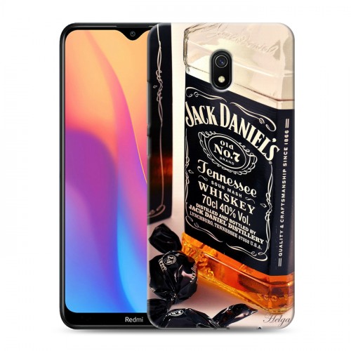 Дизайнерский силиконовый с усиленными углами чехол для Xiaomi RedMi 8A Jack Daniels