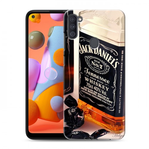 Дизайнерский силиконовый с усиленными углами чехол для Samsung Galaxy A11 Jack Daniels