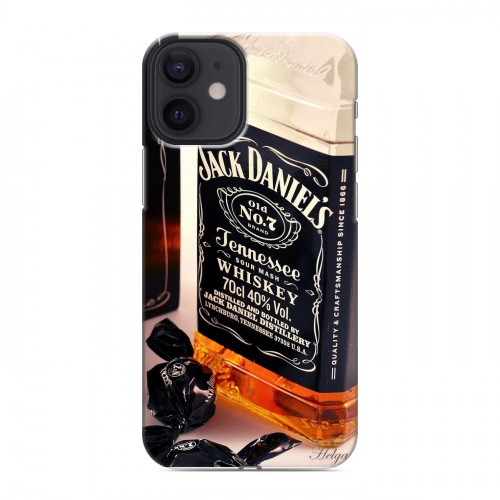 Дизайнерский силиконовый с усиленными углами чехол для Iphone 12 Mini Jack Daniels