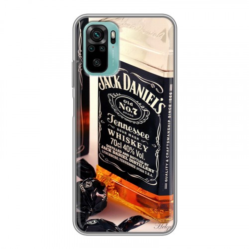 Дизайнерский силиконовый чехол для Xiaomi RedMi Note 10 Jack Daniels