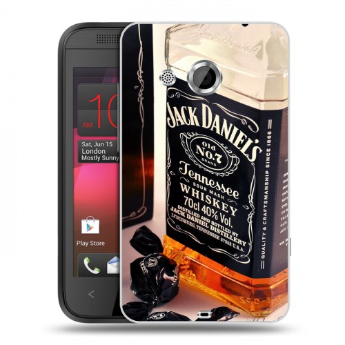 Дизайнерский пластиковый чехол для HTC Desire 200 Jack Daniels