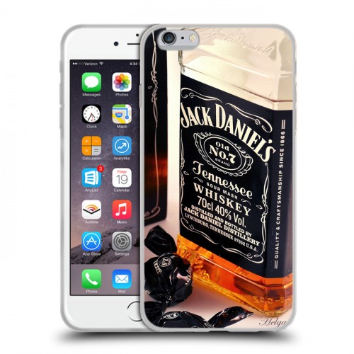 Дизайнерский силиконовый чехол для Iphone 6 Plus/6s Plus Jack Daniels