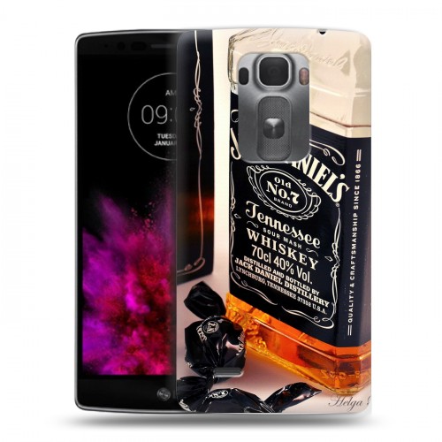 Дизайнерский пластиковый чехол для LG G Flex 2 Jack Daniels