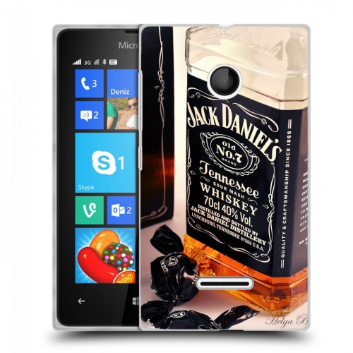 Дизайнерский пластиковый чехол для Microsoft Lumia 435 Jack Daniels