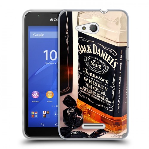 Дизайнерский пластиковый чехол для Sony Xperia E4g Jack Daniels