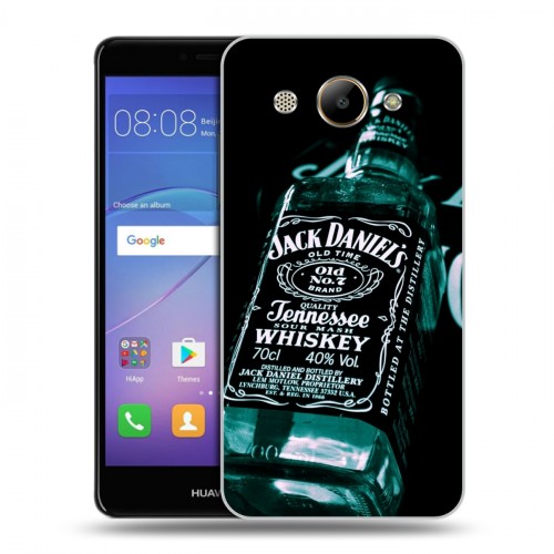 Дизайнерский пластиковый чехол для Huawei Y3 (2017) Jack Daniels