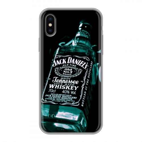 Дизайнерский силиконовый чехол для Iphone x10 Jack Daniels