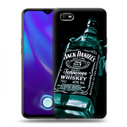 Дизайнерский силиконовый с усиленными углами чехол для OPPO A1k Jack Daniels