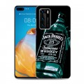 Дизайнерский силиконовый с усиленными углами чехол для Huawei P40 Jack Daniels