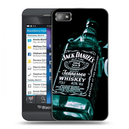 Дизайнерский пластиковый чехол для BlackBerry Z10 Jack Daniels