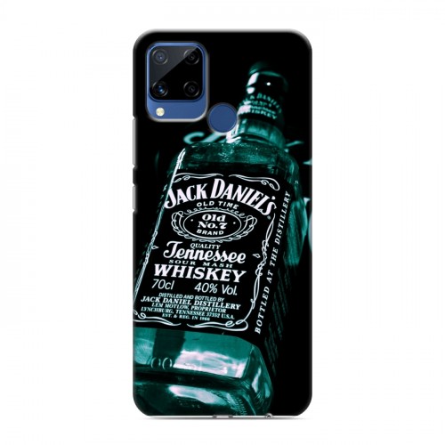 Дизайнерский силиконовый с усиленными углами чехол для Realme C15 Jack Daniels